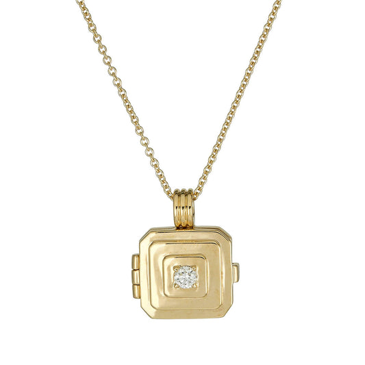 Beekman Birthstone Locket Necklace